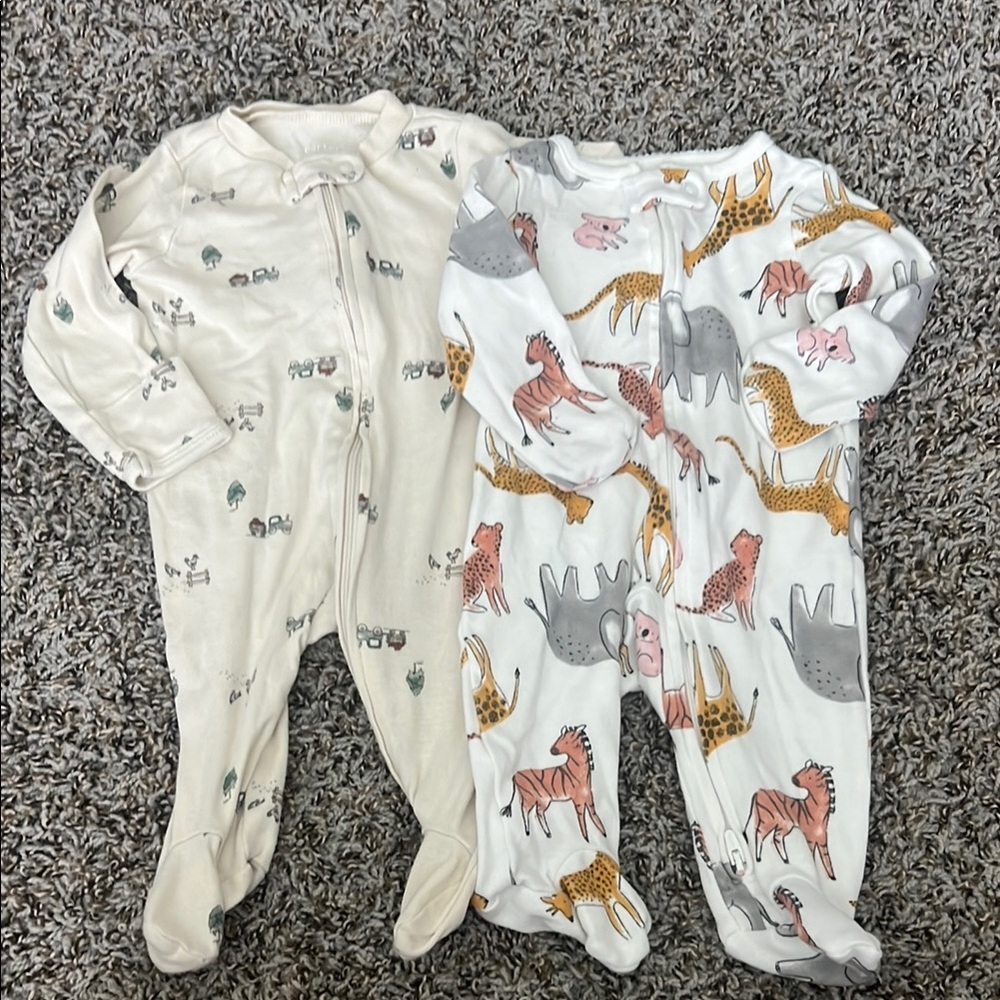Carters Animal & Farm Print Baby One Pieces Set
